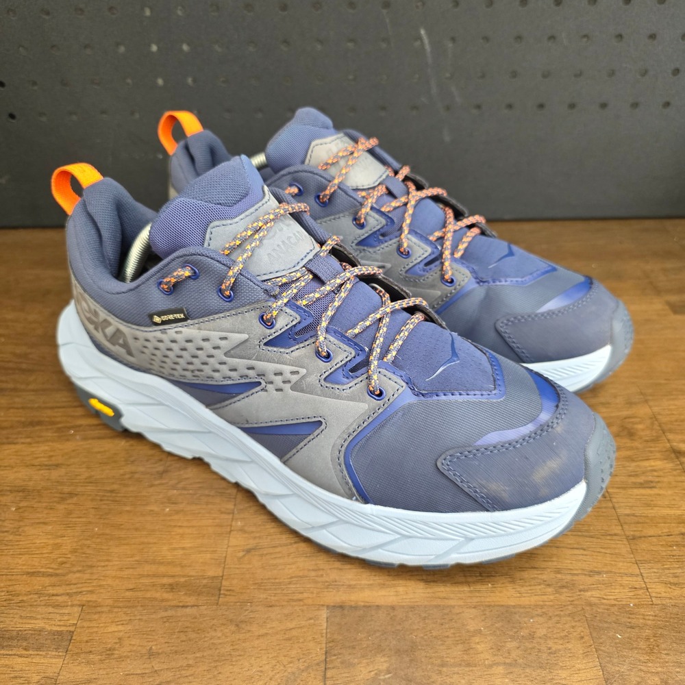 Hoka Anacapa Low GTX Mens 10.5D Blue Gore-Tex Hiking Shoes 1122017 OSMS